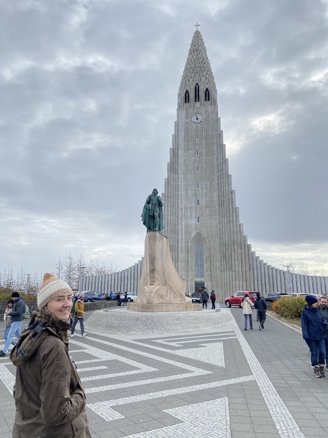 Hallgrimskirkja above central Reykjavik