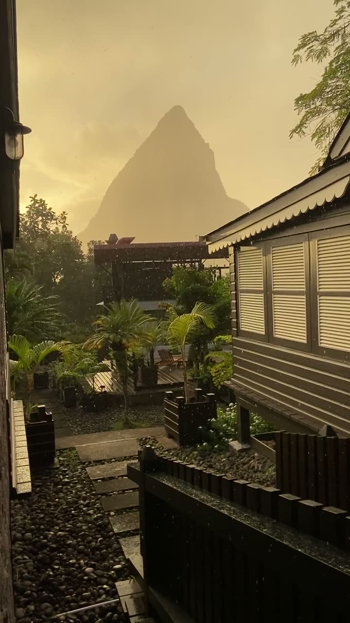 A quick downpour at the estate. They blow through and clear all day.